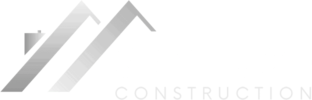 skyluxe construction logo white